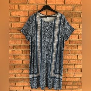 J. Jill paisley shift dress size L